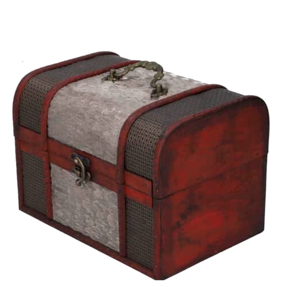 Set of 3 wood snd metal stacking storage/jewelry boxes - Picture 2 of 14